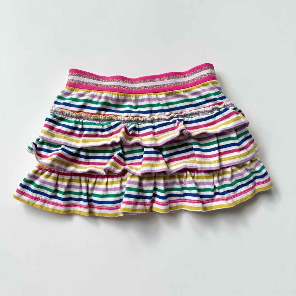 Mini Boden Rainbow Tiered Ruffle Skort